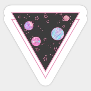 Glitter Galaxy - Black Sticker